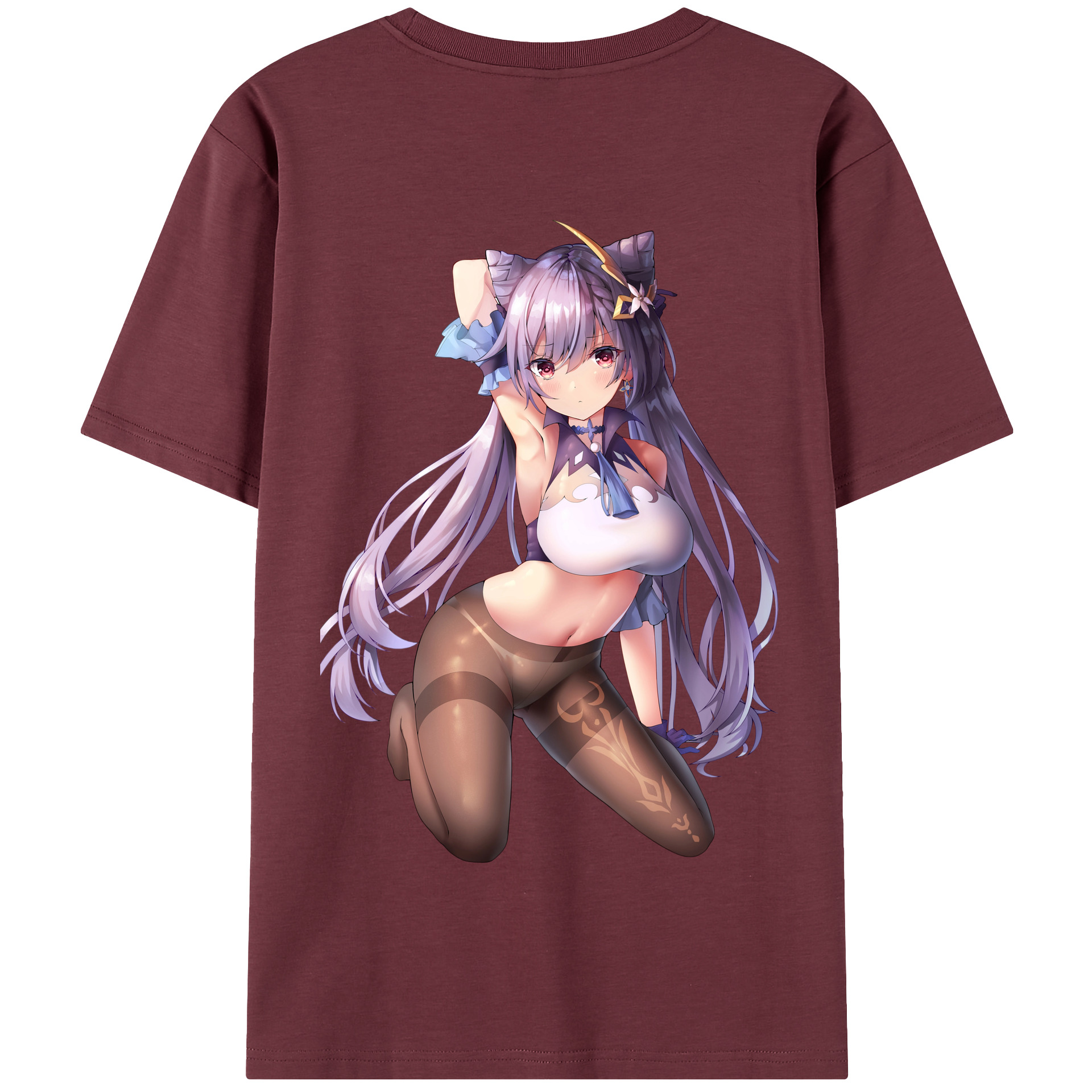 げんし神 刻晴 こくせい genshin Kokusei 綿100％半袖Tシャツ（背面プリント）